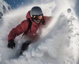 Skifahrer im Tiefschnee bei strahlendem Sonnenschein am Hochkönig in Maria Alm – perfekter Powdermoment im Winterurlaub in Österreich.