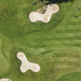 Golf course from above
