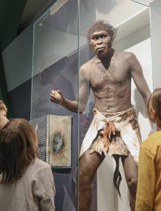 Children in the exhibition at the House of Nature in Salzburg 
