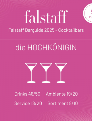 Auszeichnung von Falstaff für die HIGH QUEEN BAR