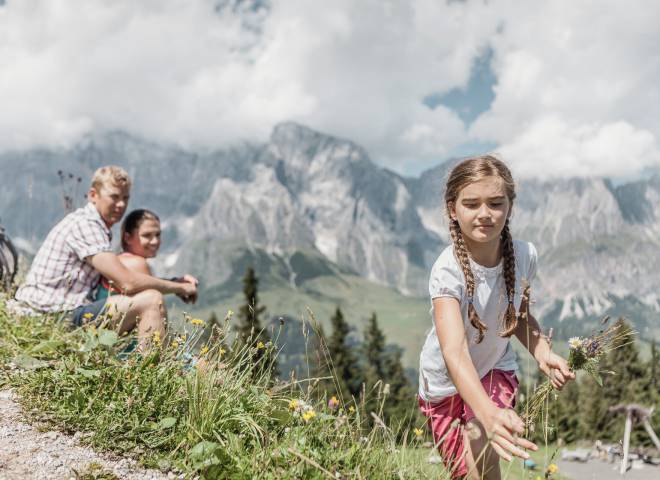 Summer in the HOCHKÖNIGIN in Maria Alm Hochkönig Family Family Holiday Family Time Out Children's Holiday Children's Hotel Family Hotel Hiking Nature