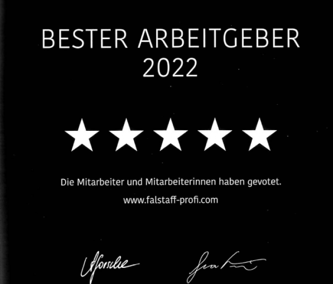 Best Employer 2022 Falstaff Award