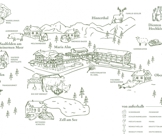 Karte mit regionalen Anbietern in der HOCHKÖNIGIN