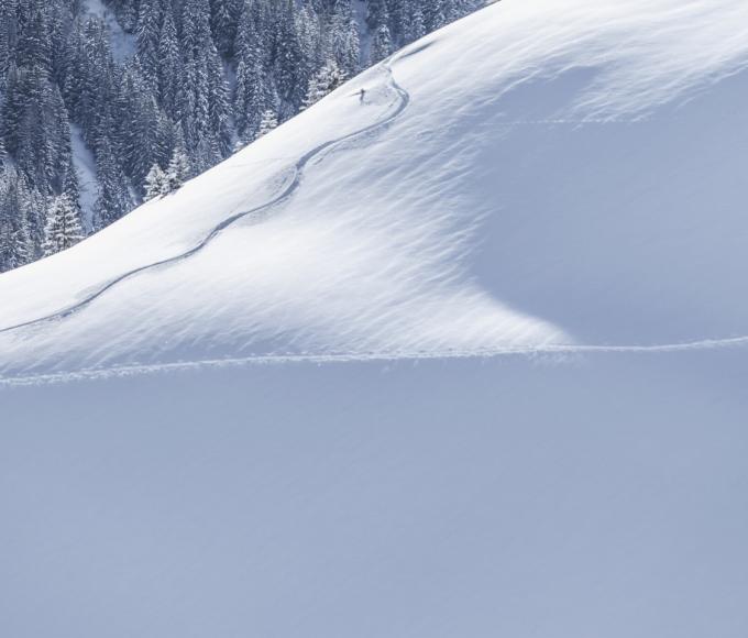 Untouched snowy slopes and frosted forests at Hochkönig – pure nature in Salzburg’s winter paradise.