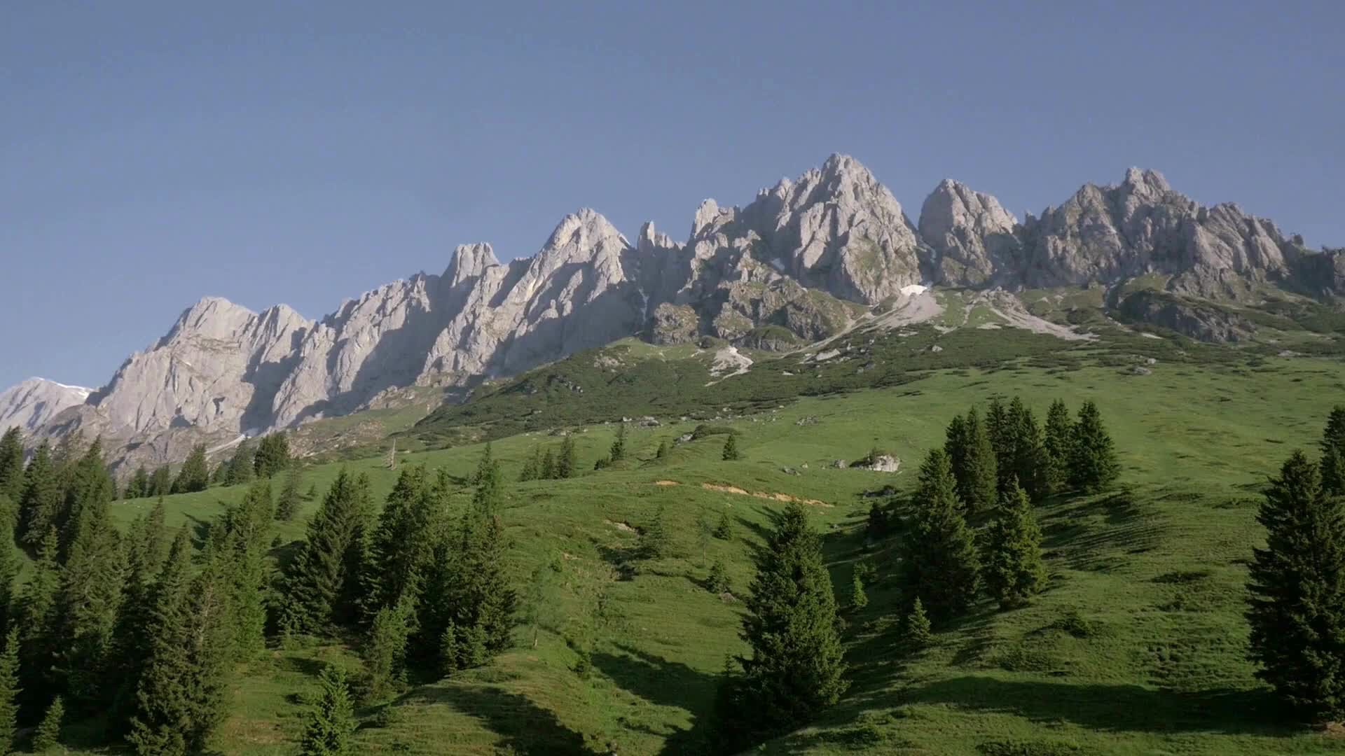 Alpine pastures and mountains in the Hochkönig region