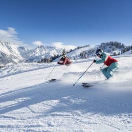 Skifahrer auf dem Hochkönig Österreich