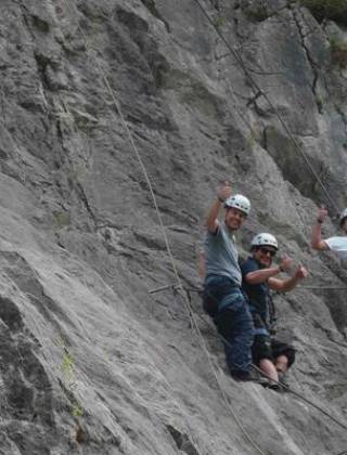 Teambulding beim klettern in der HOCHKÖNIGIN 