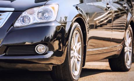Detailbild Scheinwerfer Auto schwarz