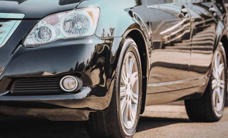 Detailbild Scheinwerfer Auto schwarz