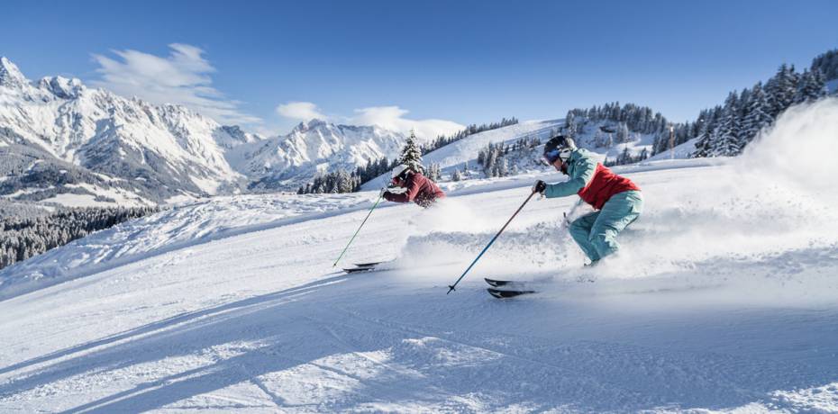 Skifahrer auf dem Hochkönig Österreich