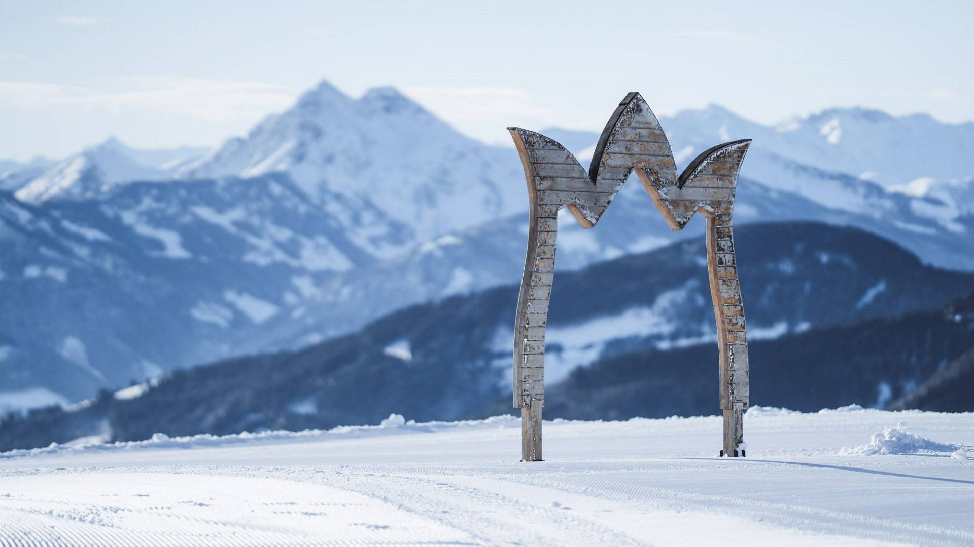 Torbogen im Winter Hochkönig Österreich 