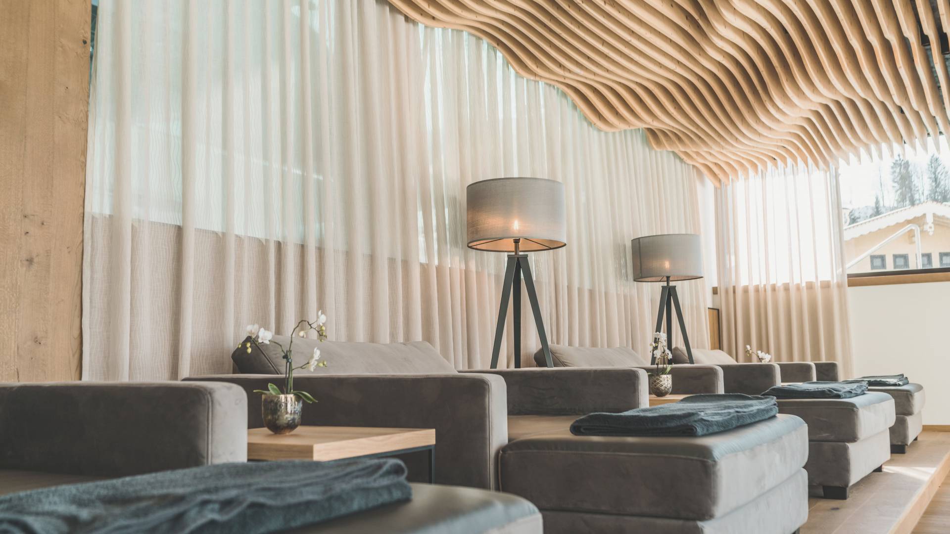Cosy relaxation room in the QUEEN SPA at Hotel die HOCHKÖNIGIN in Maria Alm